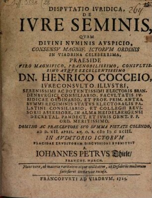 Disp. de iure seminis