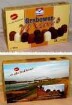Schaumküsse "Grabower Mini's, 24 Schokoladen-Schaumküsse, gemischt", originalverschlossener Karton, ohne Inhalt