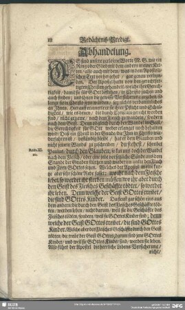 Leichenpredigt : Abhandelung