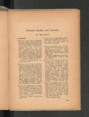 Benutzte Quellen und Literatur.