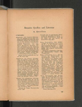 Benutzte Quellen und Literatur.