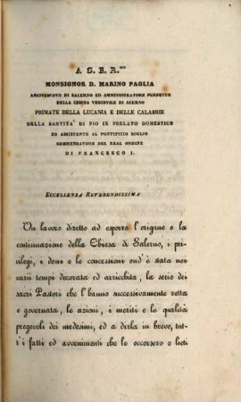 Memorie per servire alla storia della Chiesa Salernitana, 1