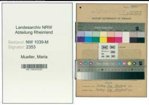 Entnazifizierung Maria Mueller , geb. 10.11.1914 ()