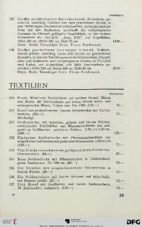 Textilien (Nr. 329-353)