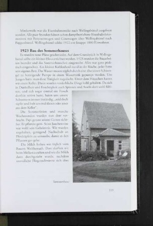 1923 Bau des Sommerhauses