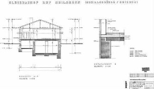 Heilbronn Hbf: Neubau Sozialgebäude, für Gleisbauarbeiter, Schnitt A-A Nebengeb.