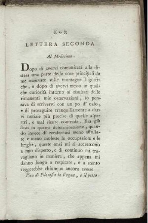Lettera Seconda Al Medisimo.