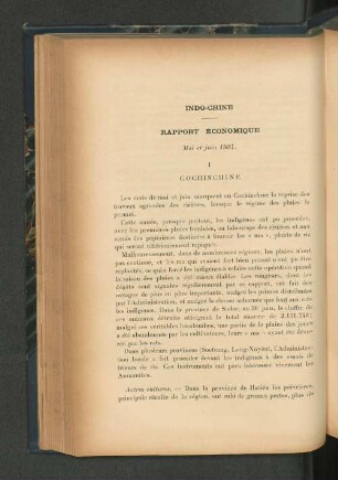 Rapport economique