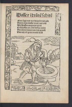 Wasser in brunnen schiten