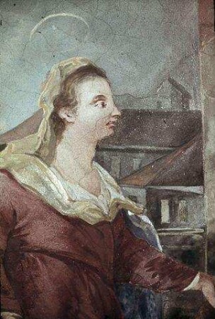 Maria und Josef eine Herberge suchend