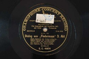 Dialog aus "Fledermaus" : 3. Akt / [Musik:] Johann Strauss. [Text: Carl Haffner und Richard Genée]