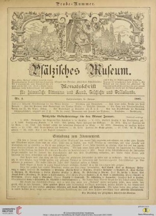 Nr.1 (15. Januar 1887)