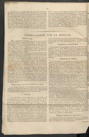 Observations Sur La Dèpense