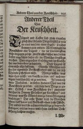 Anderer Theil. Von Der Keuschheit.