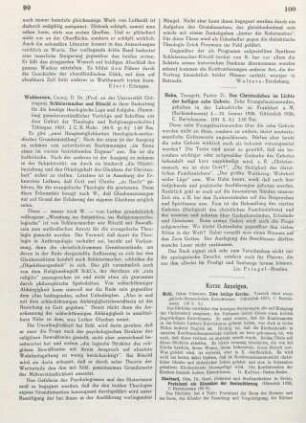 99-100 [Rezension] Wobbermin, Georg, Schleiermacher und Ritschl