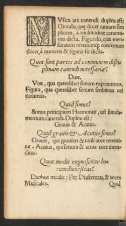 Musica ars canendi duplex est: Choralis, quae docet cantum simplicem ...