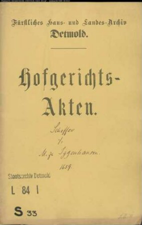 Schäffer, Bartold gegen Albert von Exter, Meier zu Iggenhausen - Schuldforderung