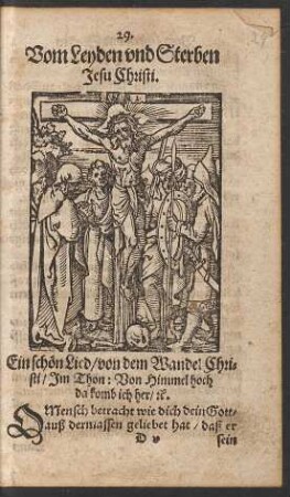 Vom Leyden und Sterben Jesu Christi.