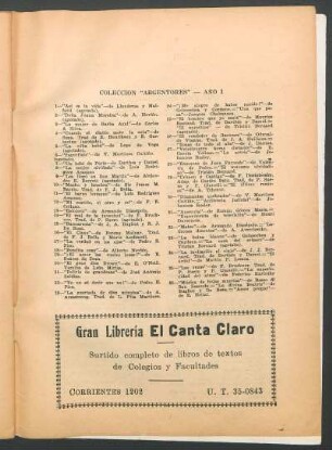 Colección "Argentores" - Año I