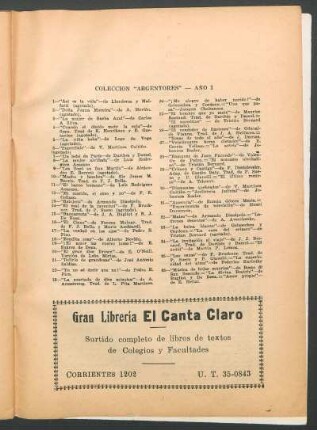 Colección "Argentores" - Año I
