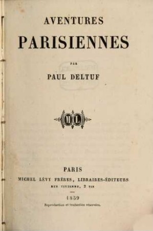 Aventures Parisiennes