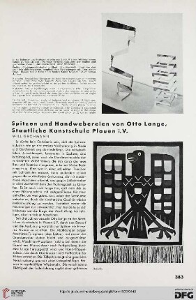 7: Spitzen und Handwebereien von Otto Lange, staatliche Kunstschule Plauen i.V.
