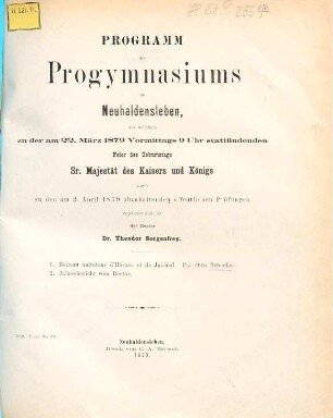 Programm des Progymnasiums zu Neuhaldensleben, 1878/79