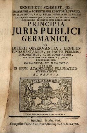 Principia iuris publici germanici
