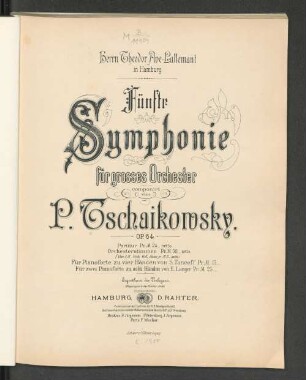 Fünfte Symphonie für großes Orchester : op. 64