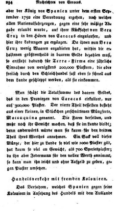 Handelsverkehr mit fremden Kolonieen.