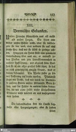 XIII. Vermischte Gedanken