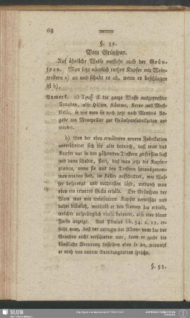 §. 52. Vom Grünspan