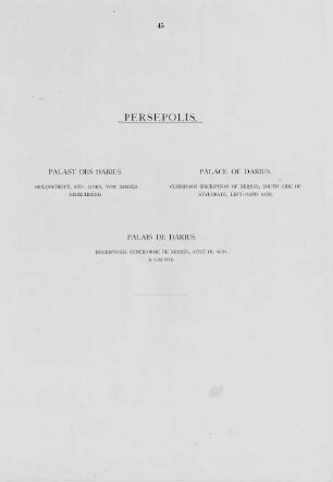 45.Keilinschrift, Süd, links, vom Xerxes herrührend