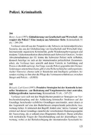125-146, Polizei. Kriminalistik