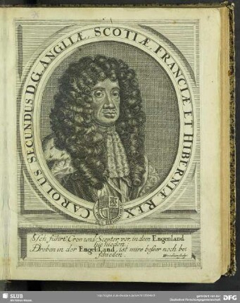 Carolus Secundus D. G. Angliae Scotiae Franciae Et Hiberniae Rex