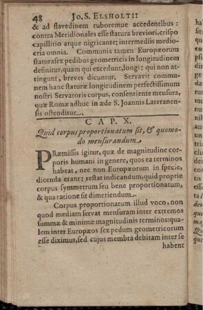 Cap. X. Quid corpus proportionatum sit, & quomodo mensurandum