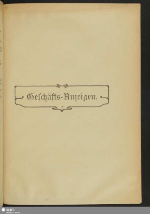 Geschäfts-Anzeigen