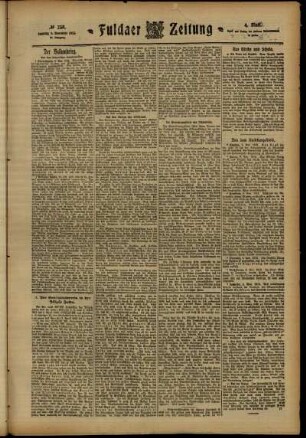 Vierte Ausgabe vom Samstag, den 09. November 1912.