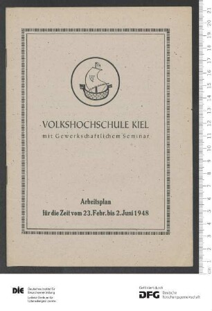 Programm 1. Semester 1948