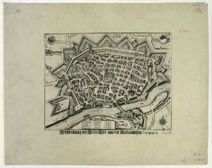 Ulm aus der Vogelschau. Merian. 1704 (1818)