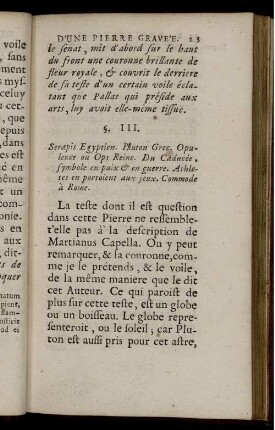 §. III. Serapis Egyptien. Pluton Grec. [...]