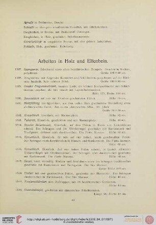 Arbeiten in Holz und Elfenbein (Nr. 1527-1688)