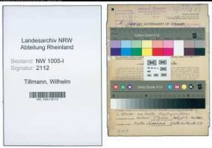 Entnazifizierung Wilhelm Tillmann , geb. 02.11.1890 (Elektromonteur)