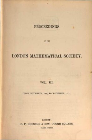 Proceedings of the London Mathematical Society. 3. 1869/71