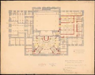 Schauspielhaus, Berlin Umbau: Bauvorlage: Grundriss in Höhe der Maschinerie 1:100