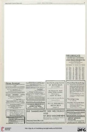 Nr. 9 (26. Feb. 1933), S. 3: Preisberichte