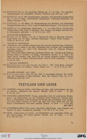 Textilien und Leder (Nr. 1177-1225)