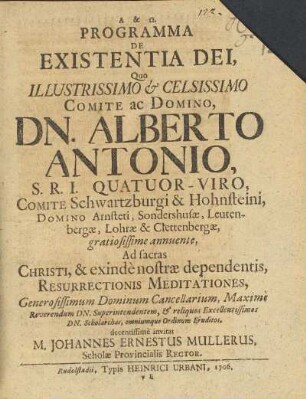Programma De Existentia Dei