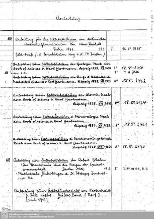 Anleitung Selbststudium