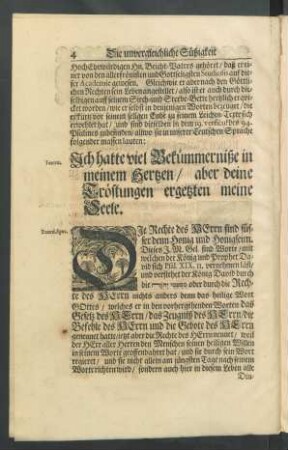 [Textus. ... in dem 19. versicul des 94. Psalmes zubefinden/]